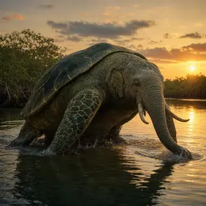 Elephant + Sea turtle